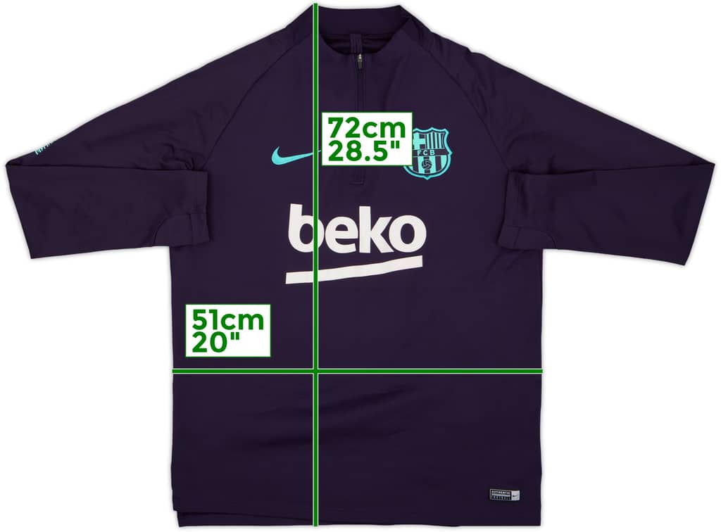 2018-19 Barcelona Nike 1/4 Zip Drill Top - 9/10 - (L)