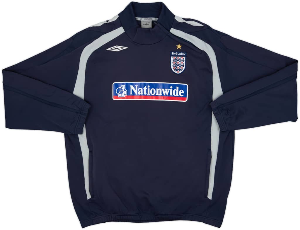2007-09 England Umbro 1/4 Zip Drill Top - 9/10 - (XXL)
