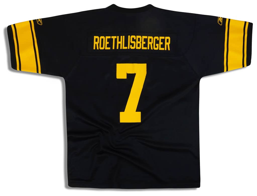 2007 Pittsburgh Steelers Roethlisberger #7 Reebok On Field Jersey (Home) L