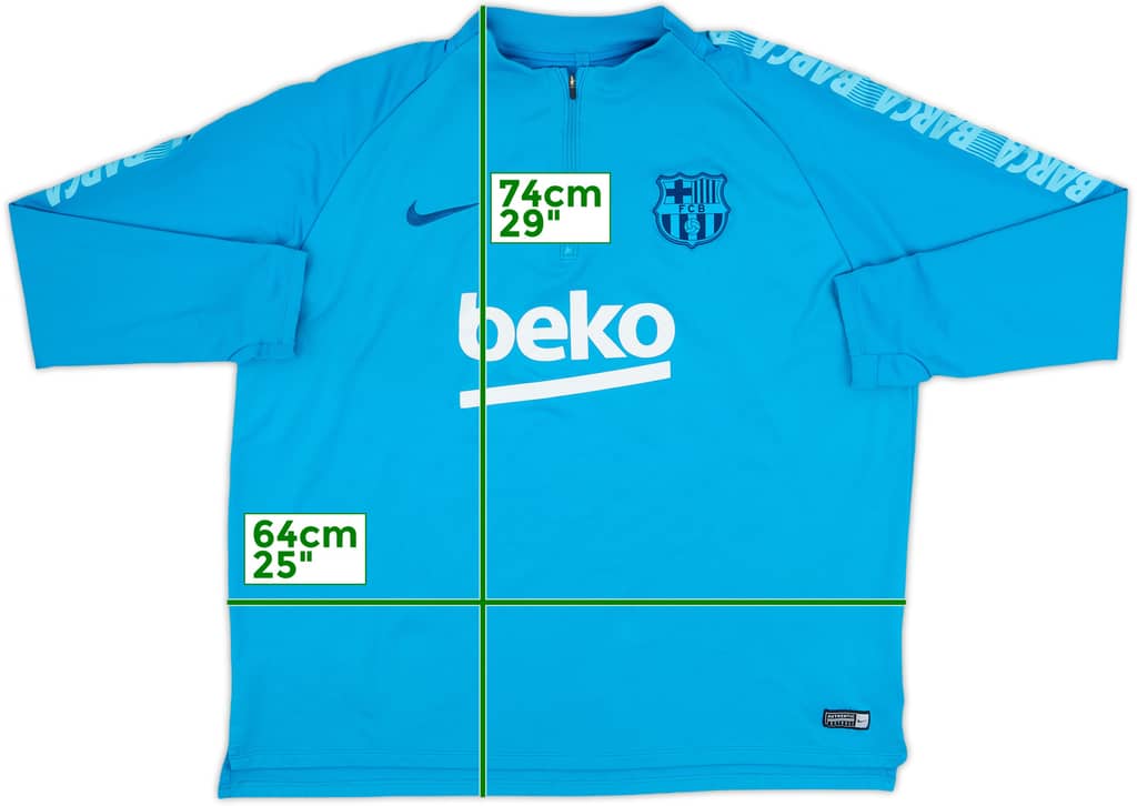 2019-20 Barcelona Nike 1/4 Zip Drill Top - 8/10 - (XXL)
