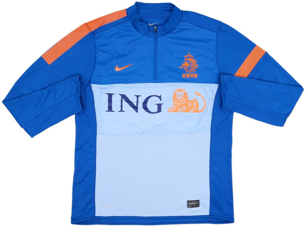 2014-15 Netherlands Nike 1/4 Zip Track Jacket - 8/10 - (L)
