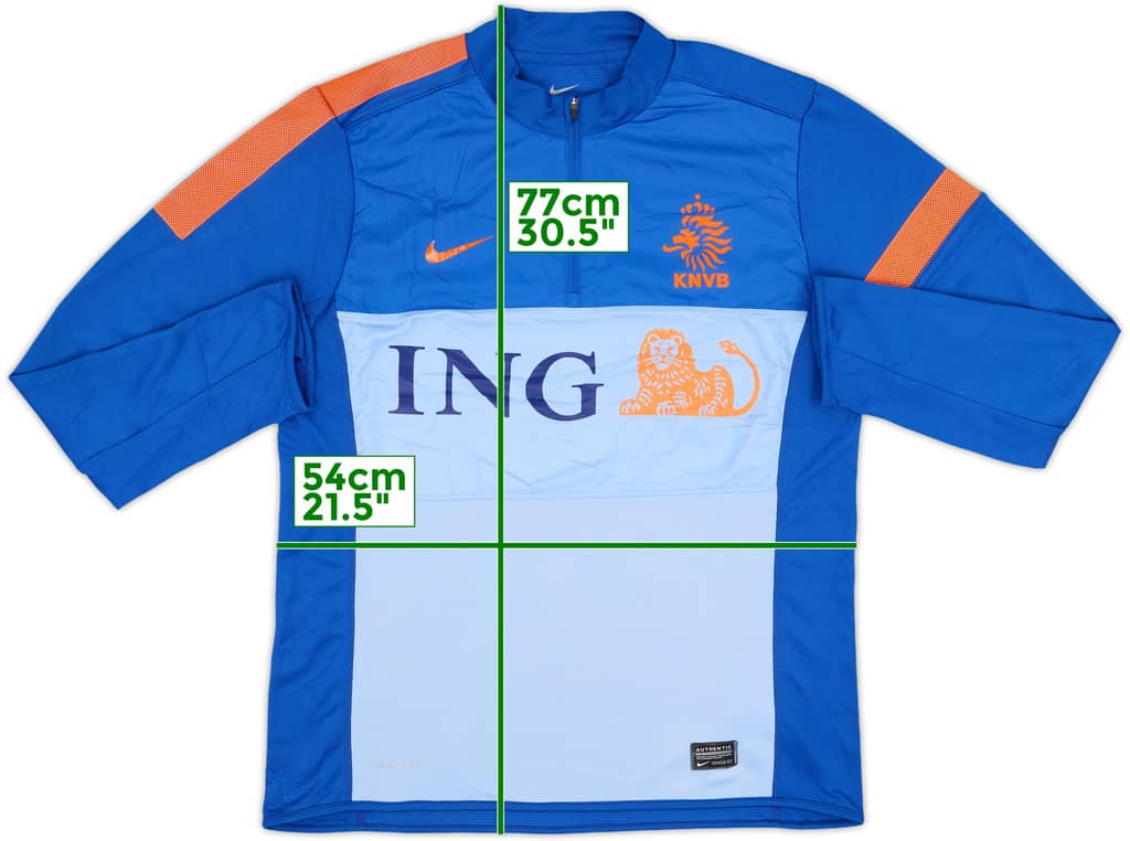 2014-15 Netherlands Nike 1/4 Zip Track Jacket - 8/10 - (L)