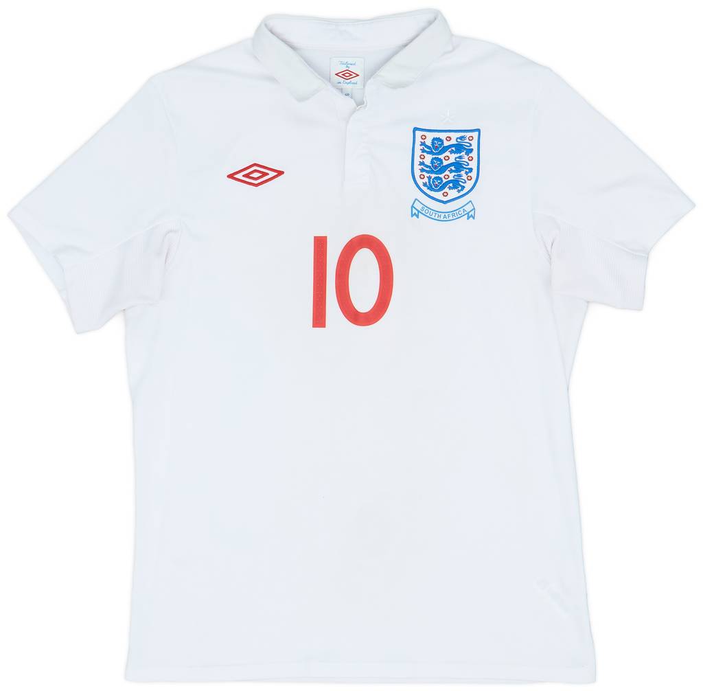 2009-10 England Home Shirt Rooney #10 - 6/10 - (M)