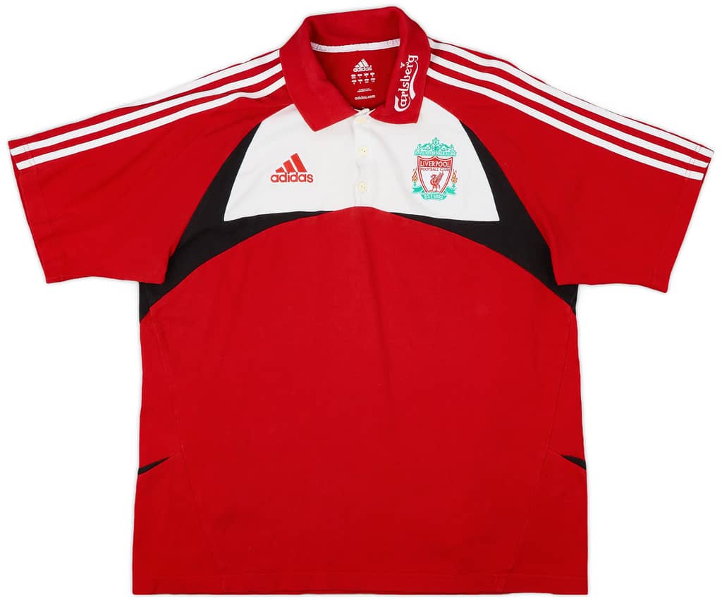 2007-08 Liverpool adidas Polo Shirt - 9/10 - (L)