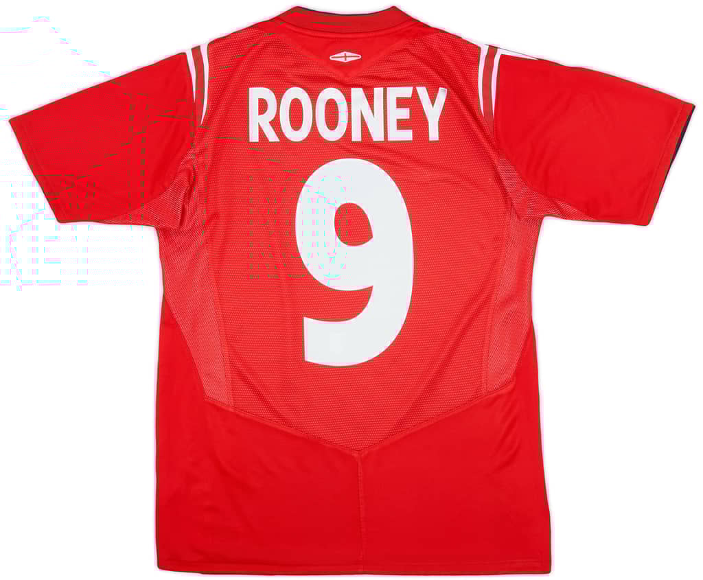 2004-06 England Away Shirt Rooney #9 - 9/10 - (S)
