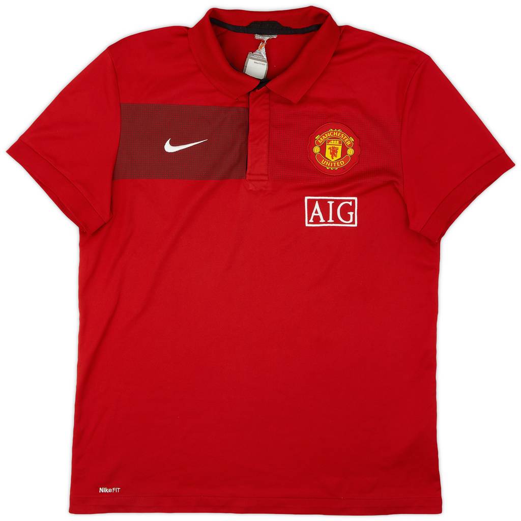 2009-10 Manchester United Nike Polo Shirt - 8/10 - (L)