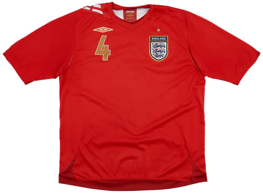 2006-08 England Away Shirt Gerrard #4 - 7/10 - (XL)