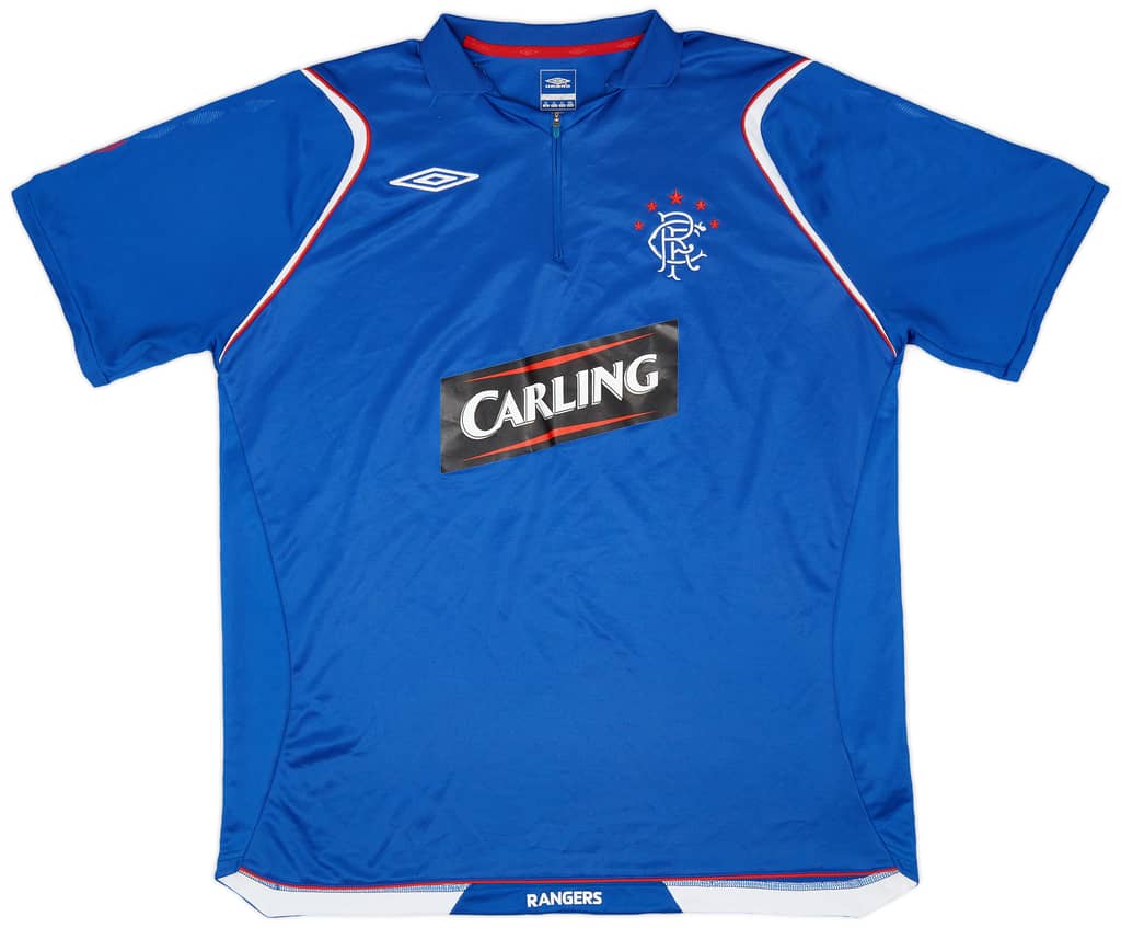 2008-09 Rangers Umbro 1/4 Zip Training Polo - 9/10 - (XL)