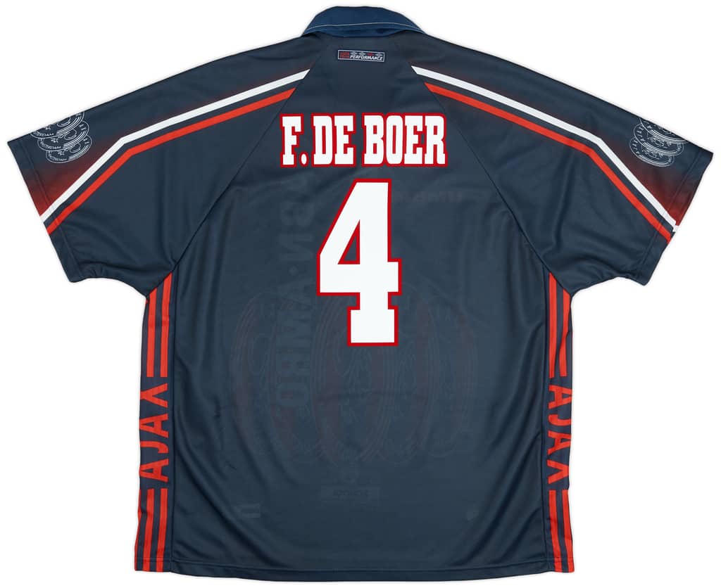 1997-98 Ajax Away Shirt F.De Boer #4 - 9/10 - (XXL)