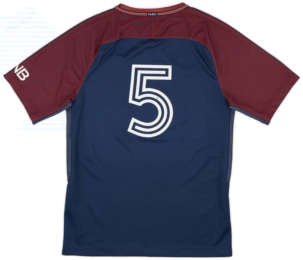 2017-18 Paris Saint-Germain Home Shirt #5 - 7/10 - (S)