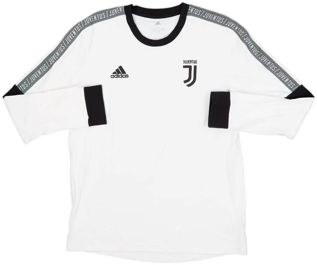 2019-20 Juventus adidas Cotton L/S Tee - 7/10 - (L)
