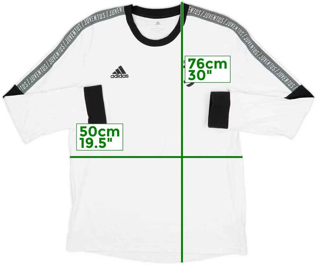 2019-20 Juventus adidas Cotton L/S Tee - 7/10 - (L)