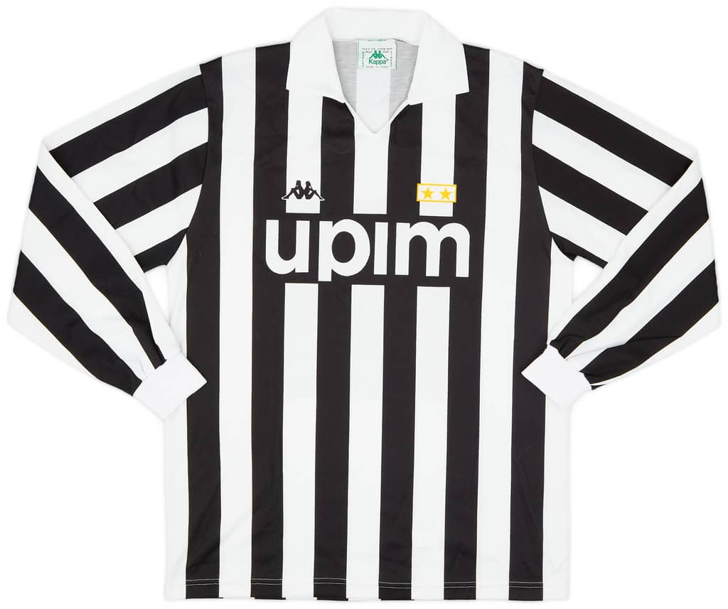 1989-90 Juventus Basic Home L/S Shirt - 9/10 - (XL)