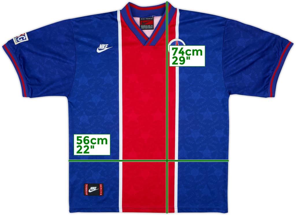 1995-96 Paris Saint-Germain Home Shirt - 8/10 - (L)
