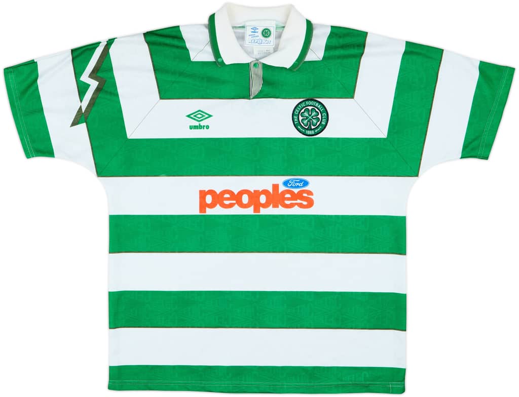 1991-92 Celtic Home Shirt - 8/10 - (L)