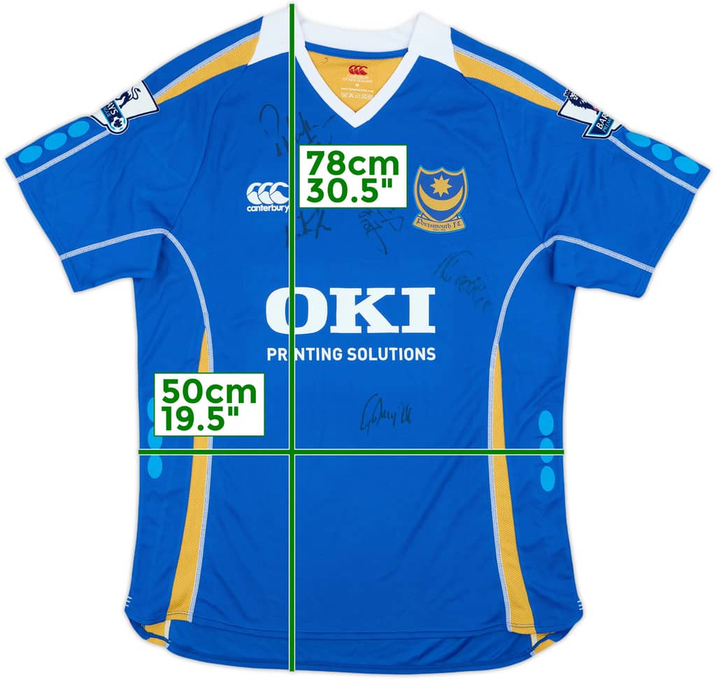 2007-08 Portsmouth Signed Home Shirt - 9/10 - (M)
