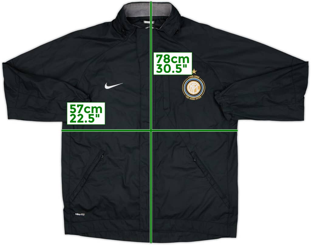2008-09 Inter Milan Nike Hooded Rain Jacket - 10/10 - (M)