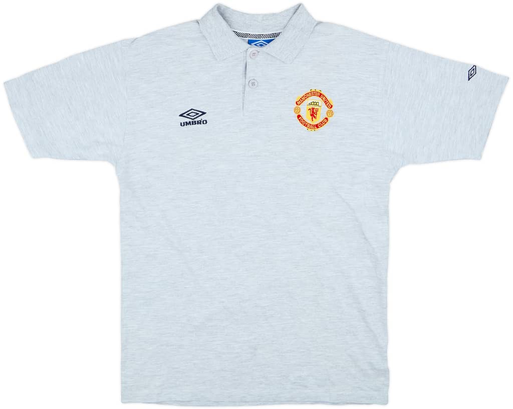 1996-97 Manchester United Umbro Polo Shirt - 9/10 - (M)