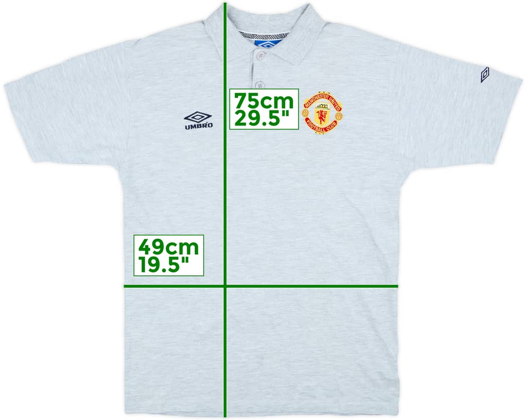 1996-97 Manchester United Umbro Polo Shirt - 9/10 - (M)