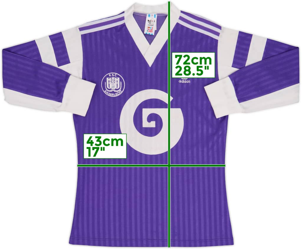 1988-89 Anderlecht Home L/S Shirt - 9/10 - (S)