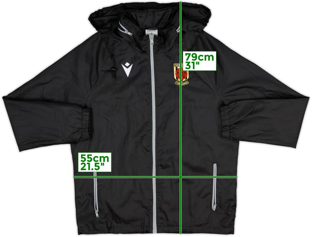 2020-21 Chorley Macron Hooded Track Jacket - 8/10 - (M)
