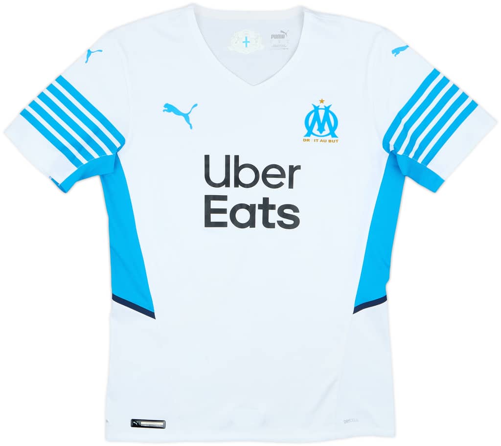2021-22 Olympic Olympique Marseille Home Shirt - 9/10 - (L)