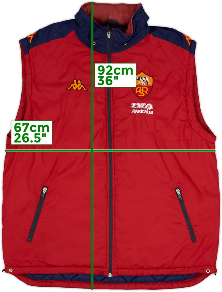 2002-03 Roma Kappa Padded Gilet - 8/10 - (XL)