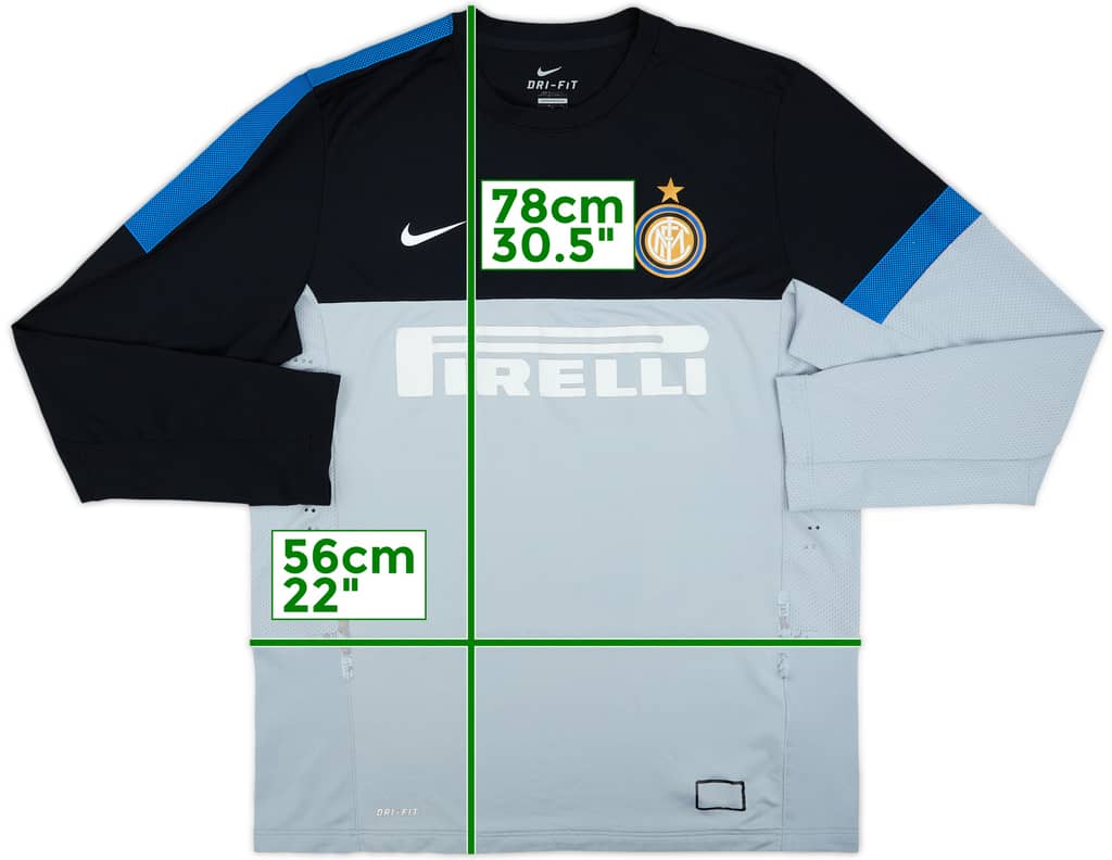 2012-13 Inter Milan Authentic Nike Training L/S Shirt - 5/10 - (XL)
