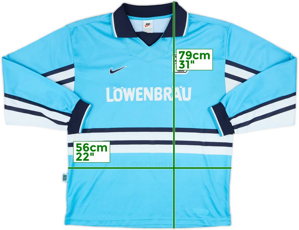 1997-98 1860 Munich Player Issue Home L/S Shirt - 9/10 - (XL)