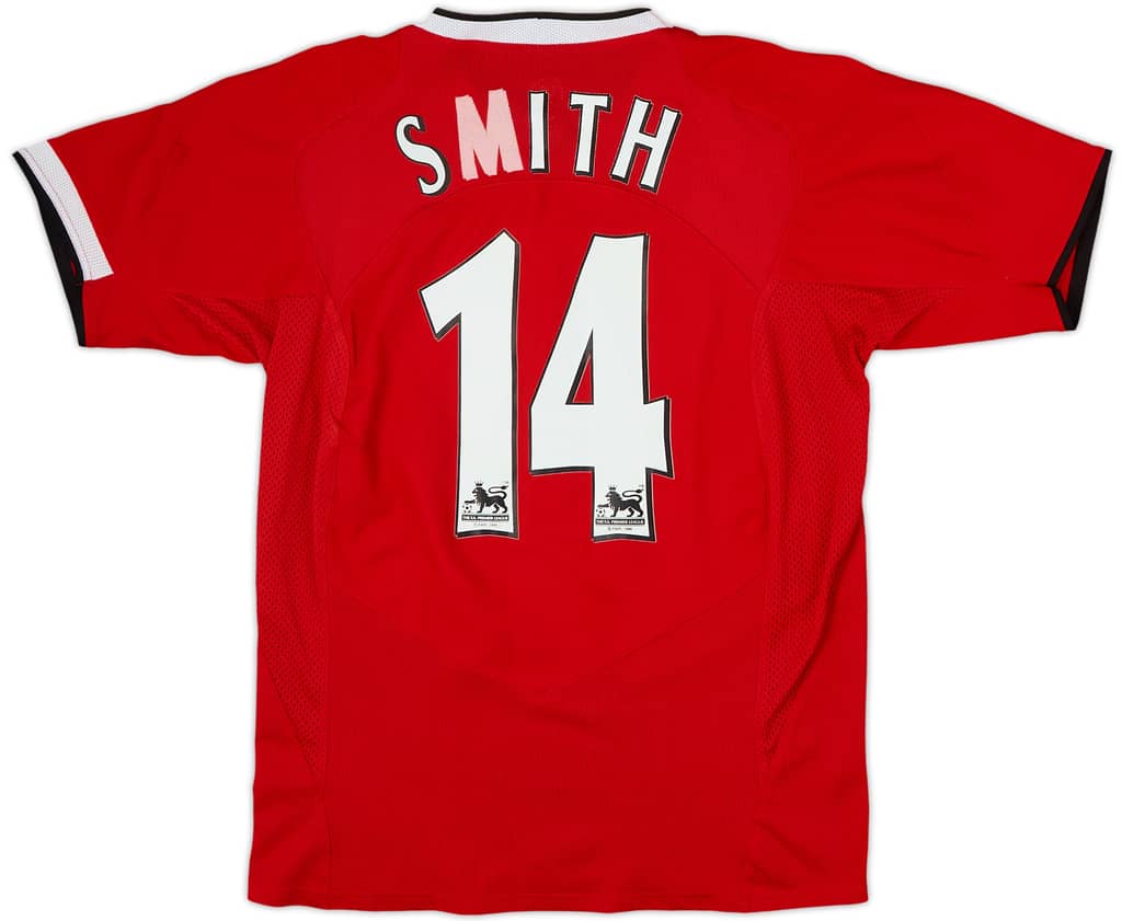 2004-06 Manchester United Home Shirt Smith #14 - 4/10 - (XL.Boys)