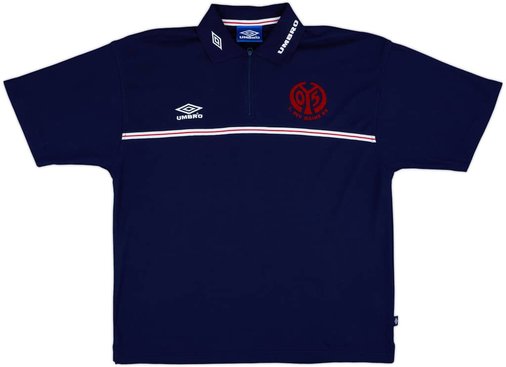 1998-99 FSV Mainz Umbro Zip Polo Shirt - 8/10 - (XL)