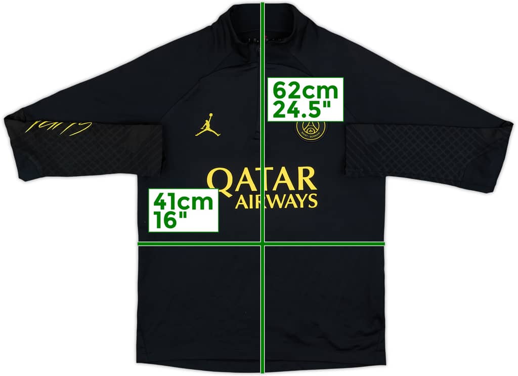 2023-24 Paris Saint-Germain Jordan 1/4 Zip Drill Top - 8/10 - (L.Boys)