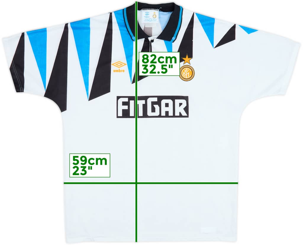 1991-92 Inter Milan Away Shirt - 8/10 - (XL)
