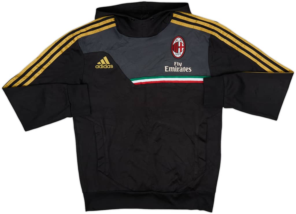 2013-14 AC Milan adidas Hooded Sweat Top - 6/10 - (S)