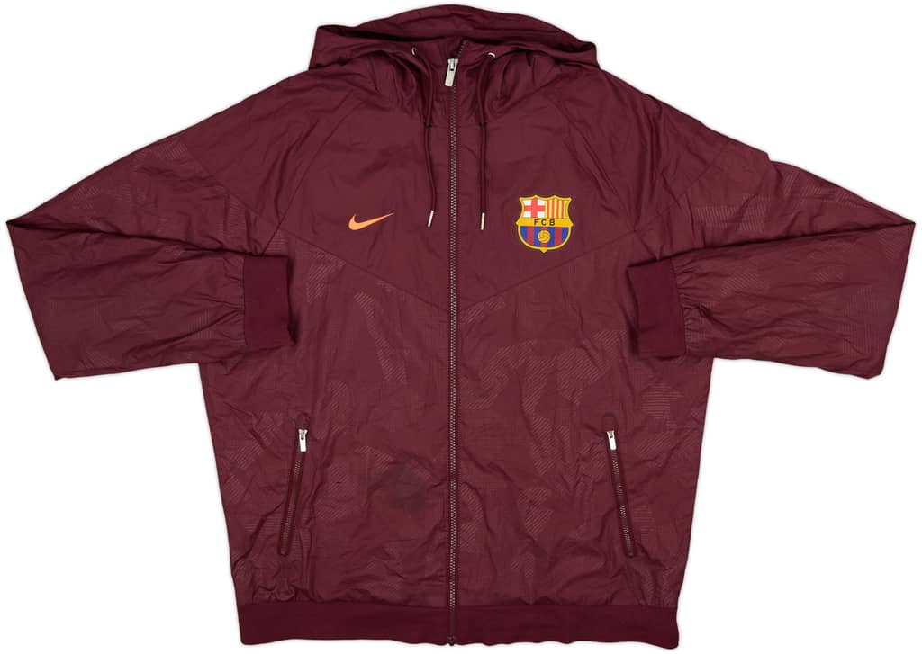 2017-18 Barcelona Nike Hooded Track Jacket - 8/10 - (L)