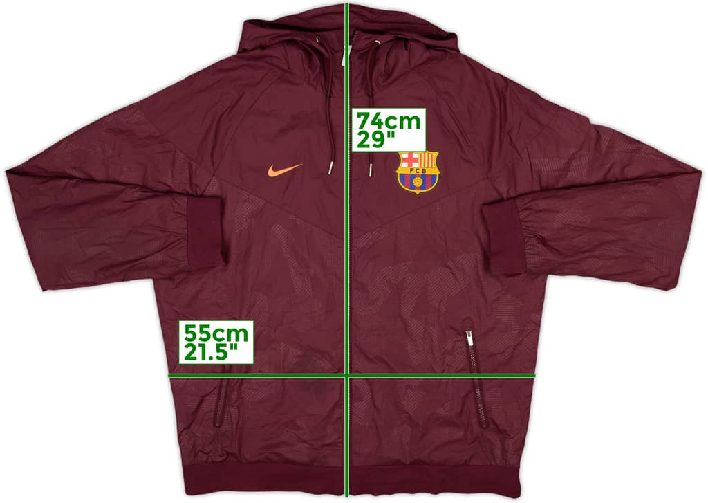2017-18 Barcelona Nike Hooded Track Jacket - 8/10 - (L)