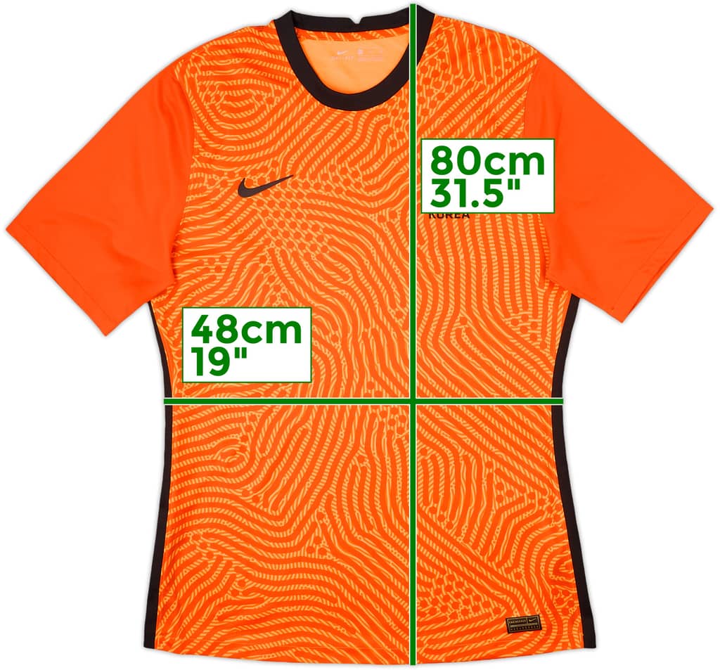 Camiseta auténtica de manga corta de portero de South Korea 2020-21 - 9/10 - (XXL)
