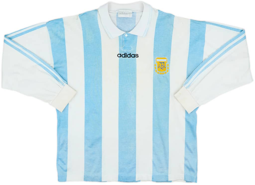 1994 Argentina Home L/S Shirt - 4/10 - (XL)