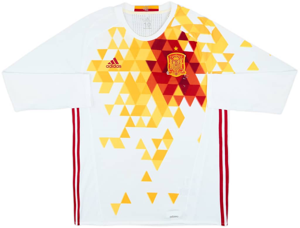2016-17 Spain Player Issue Away L/S Shirt - 4/10 - (XL)