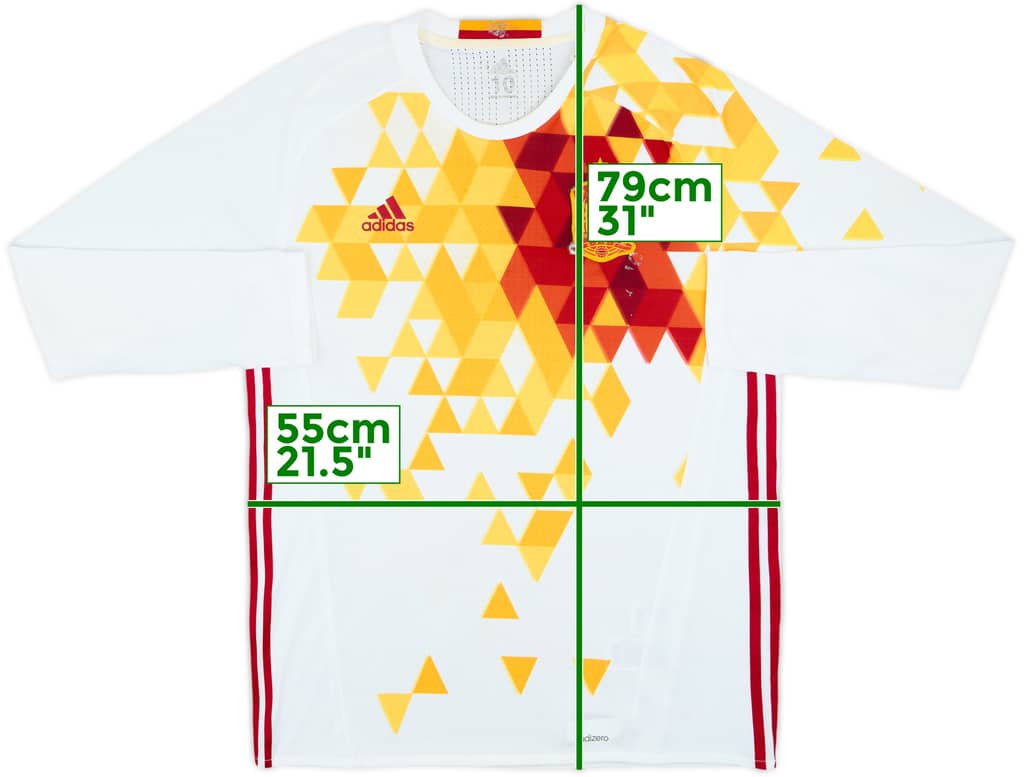 2016-17 Spain Player Issue Away L/S Shirt - 4/10 - (XL)