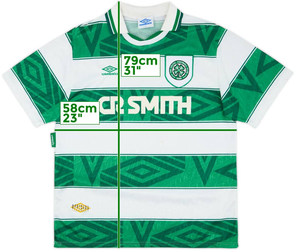 1993-95 Celtic Home Shirt - 7/10 - (XL)