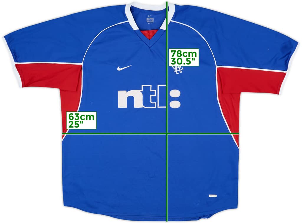 2001-02 Rangers Home Shirt - 9/10 - (XXL)