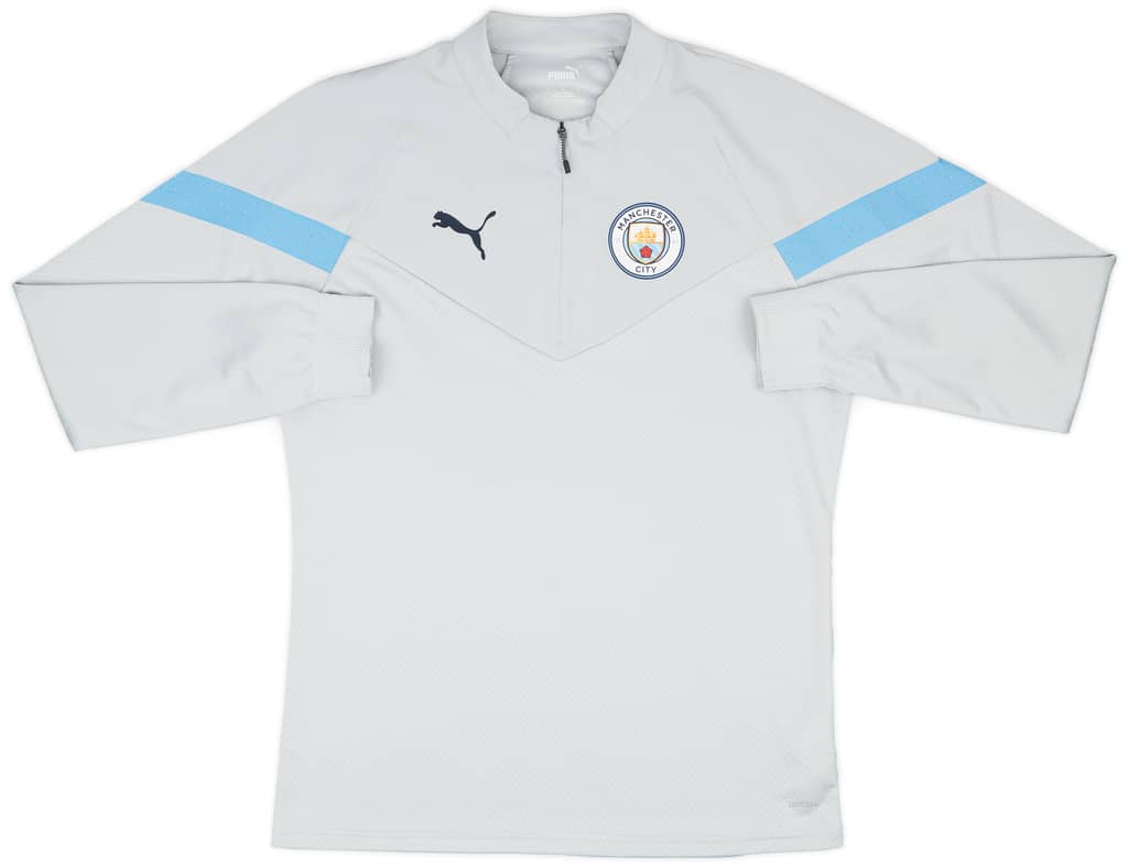 2022-23 Manchester City Puma 1/4 Zip Drill Top - 9/10 - (L)
