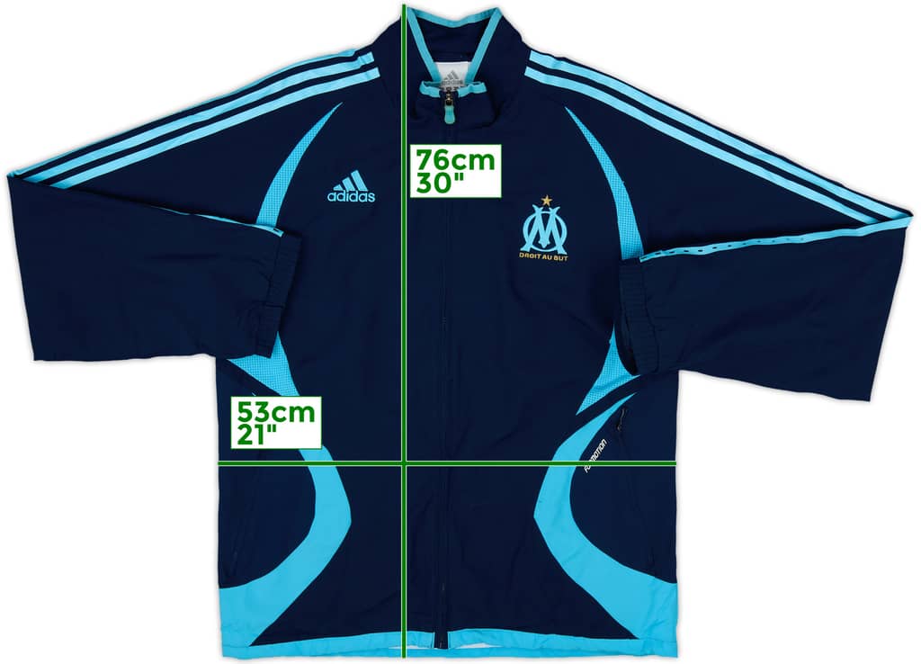 2006-07 Olympique Marseille adidas Track Jacket - 9/10 - (M)