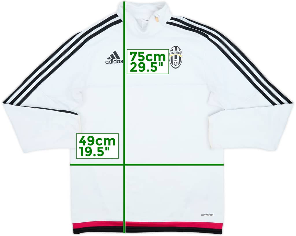 2015-16 Juventus adidas 1/4 Zip Sweat Top - 8/10 - (S)