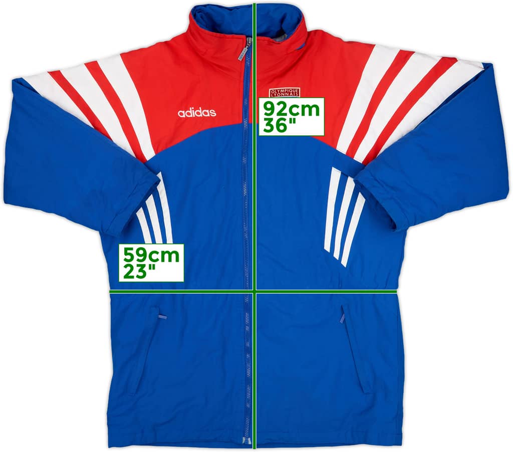 1996-97 Lyon adidas Padded Bench Coat - 7/10 - (M/L)