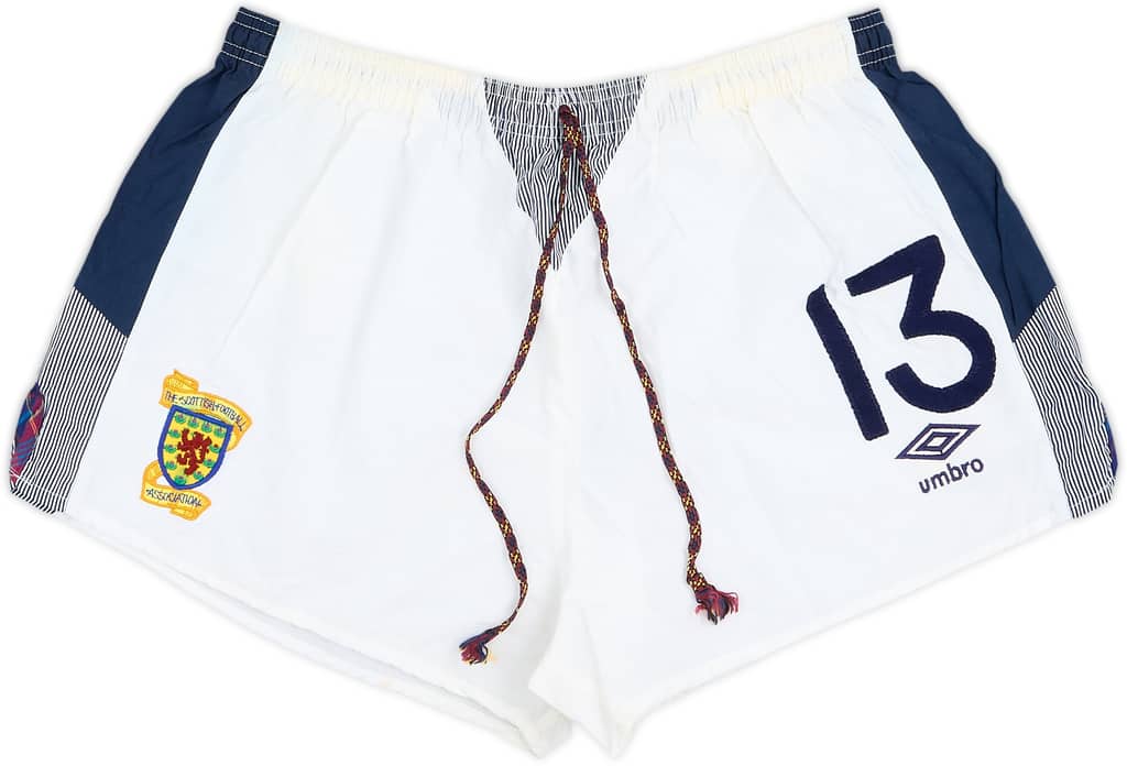 1990 Scotland Match Issue World Cup Home Shorts #13 (Durie)