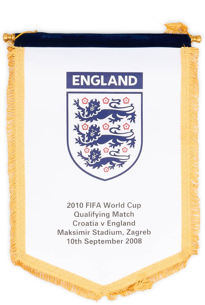 2008 England Match Pennant World Cup 2010 Qualifier (v Croatia)