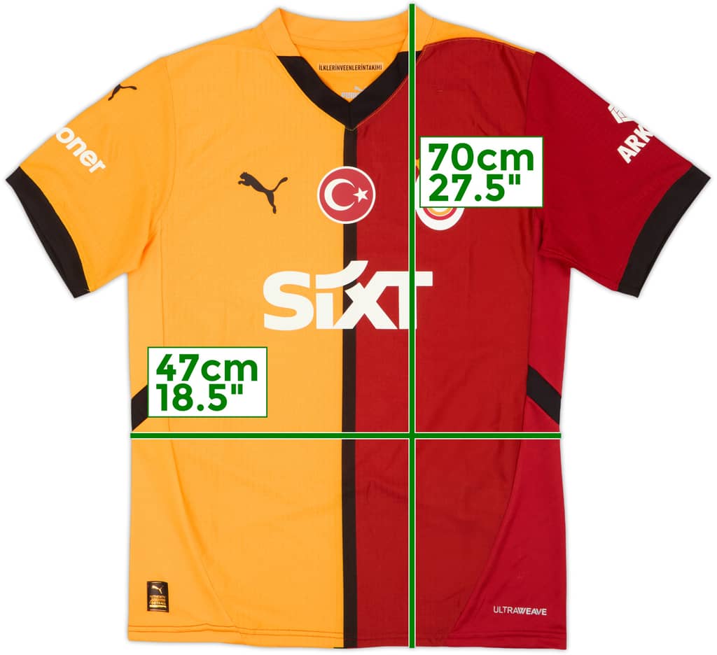 2024-25 Galatasaray Authentic Home Shirt - 8/10 - (S)