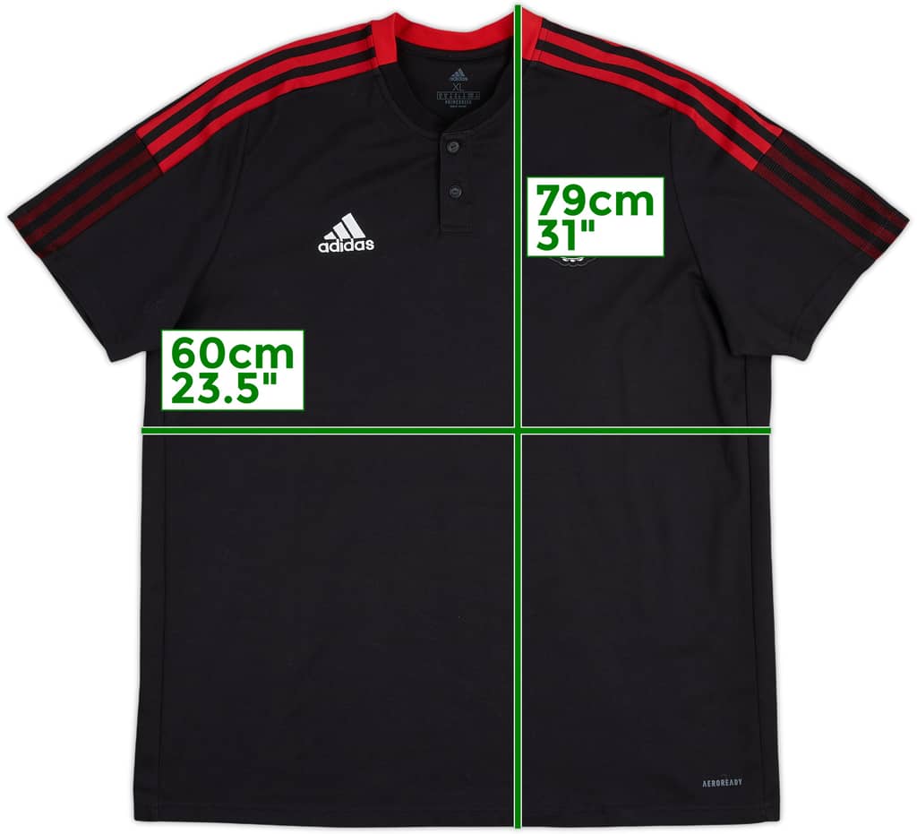2021-22 Manchester United adidas Polo Shirt - 8/10 - (XL)